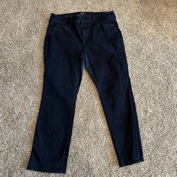 NYDJ Fit is Everything Marilyn Straight 16P Dark-wash Jeans - Picture 1 of 3